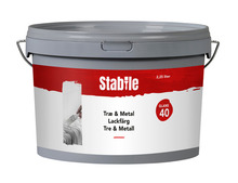 Tre- & metallmaling hvit vannbassert 2,5 l - Stabile